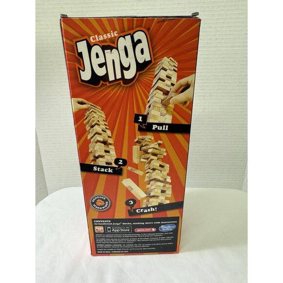 New Jenga Classic Game By Hasbro Stacking Wooden Blocks Game For Kids Ages 6+ - Picture 1 of 8